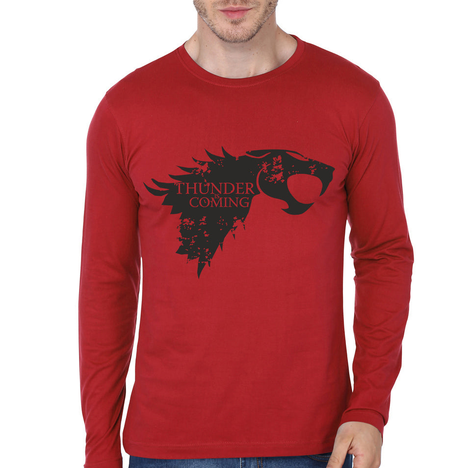 Winter Is Coming Red Full Sleeve Tee Hoodie, Sweatshirt | PureTeeCo.com