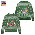 ThunderCats Ho Pine Tree and Snowflake Ugly Christmas Sweater Green