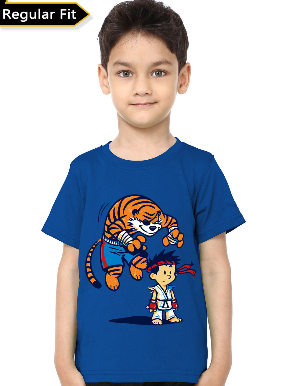 Tiger & Kid Blue Tee Hoodie, Sweatshirt | PureTeeCo.com