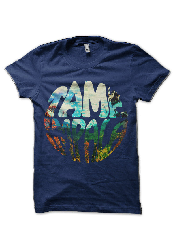 Tame Impala Half Sleeve Navy Blue T-Shirt Hoodie, Sweatshirt | PureTeeCo.com