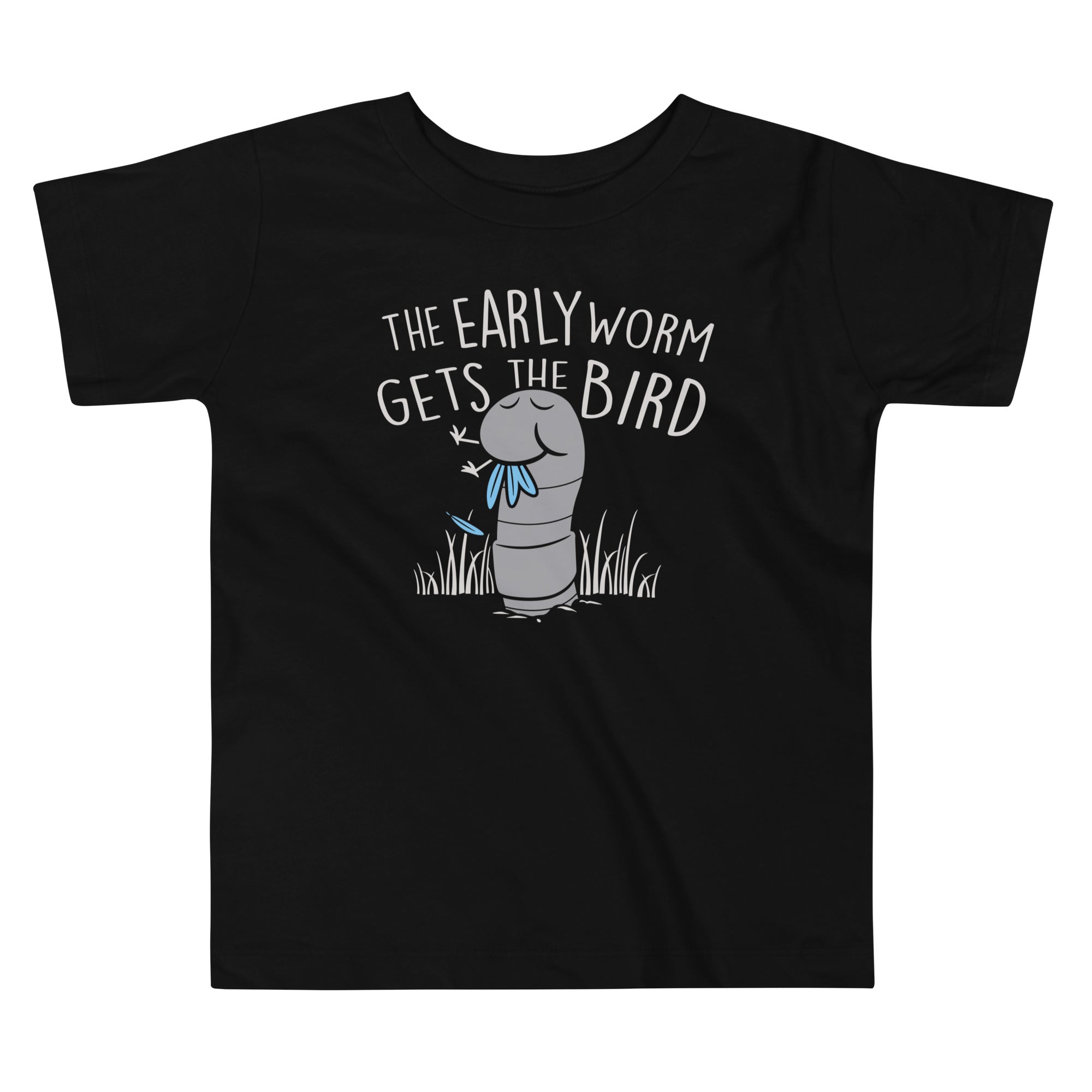 The Early Worm Gets The Bird Kid's Toddler Tee Hoodie, Sweatshirt | PureTeeCo.com