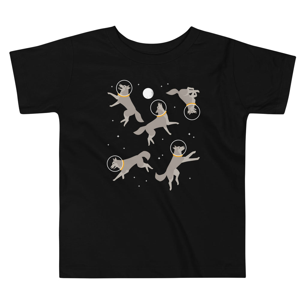 Wolves In Space Kid's Toddler Tee Hoodie, Sweatshirt | PureTeeCo.com