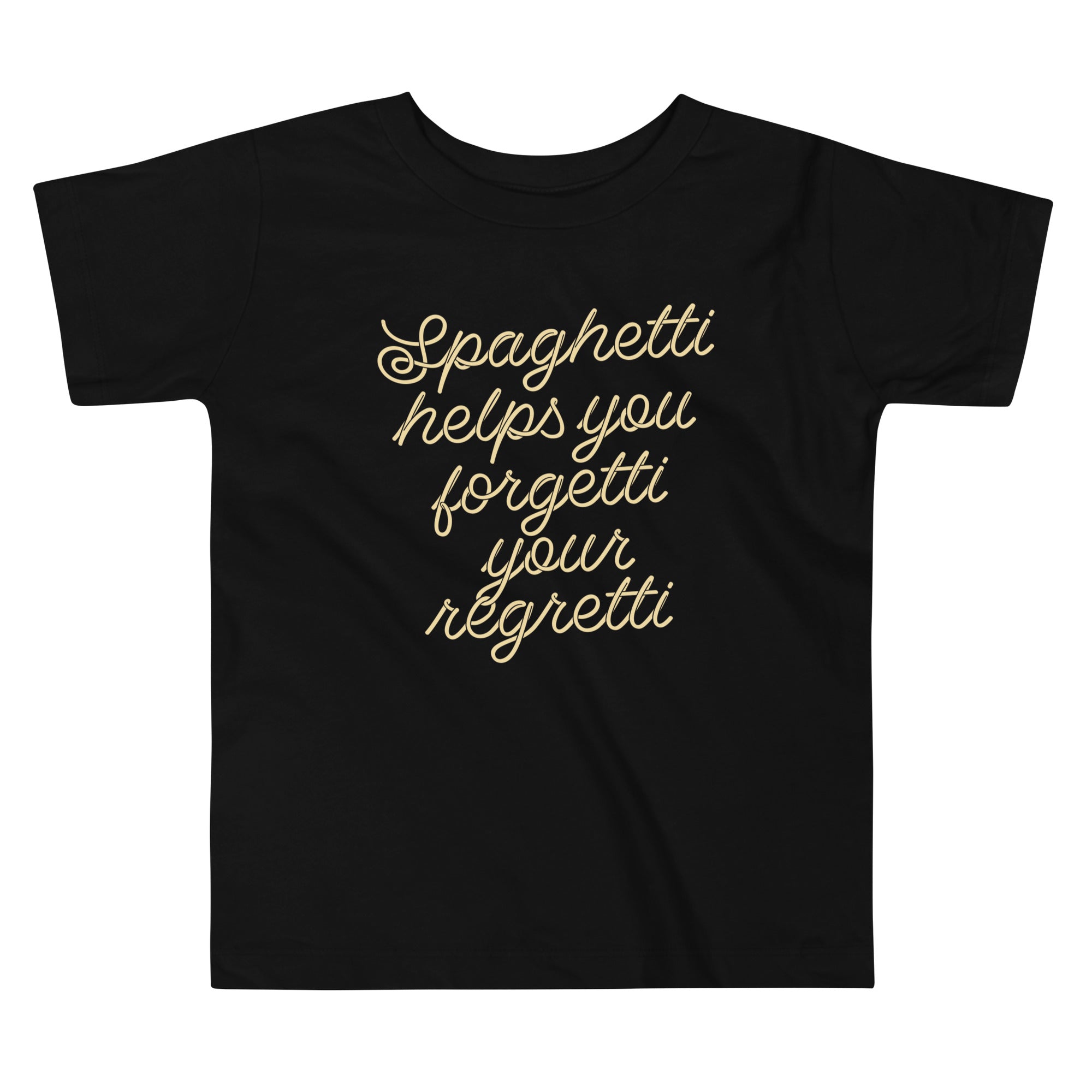 Spaghetti Helps You Forgetti Your Regretti Kid's Toddler Tee Hoodie, Sweatshirt | PureTeeCo.com
