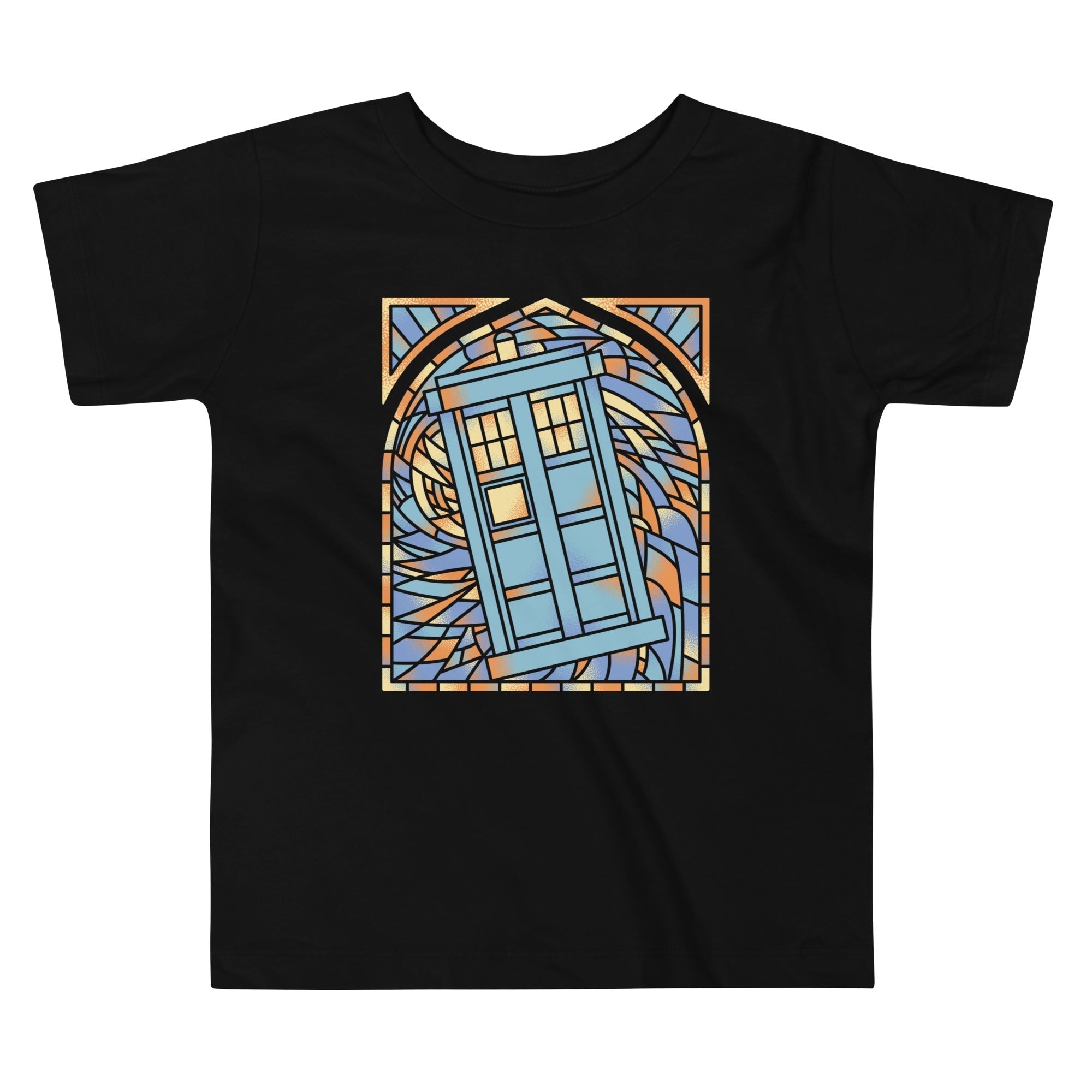Stained Glass Police Box Kid's Toddler Tee Hoodie, Sweatshirt | PureTeeCo.com