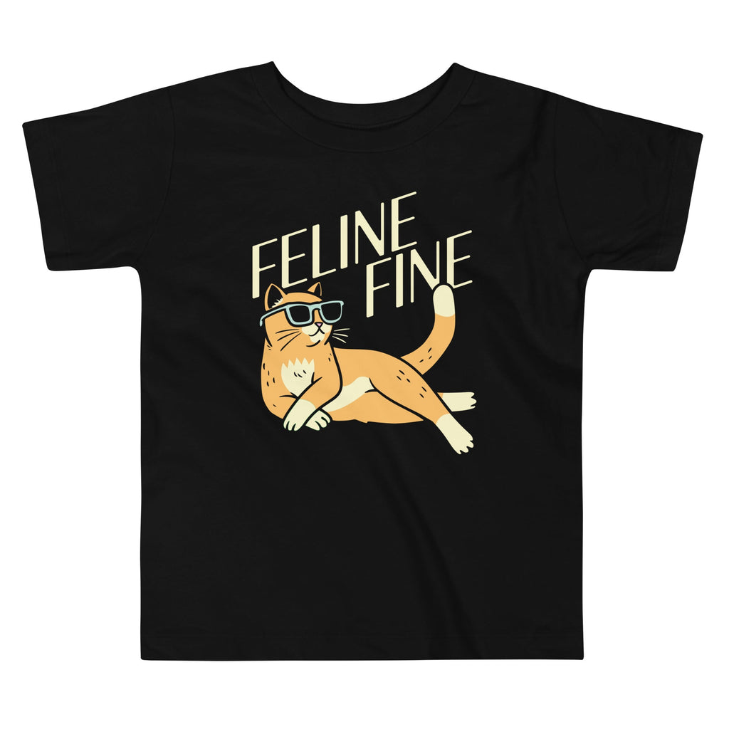 Feline Fine Kid's Toddler Tee Hoodie, Sweatshirt | PureTeeCo.com