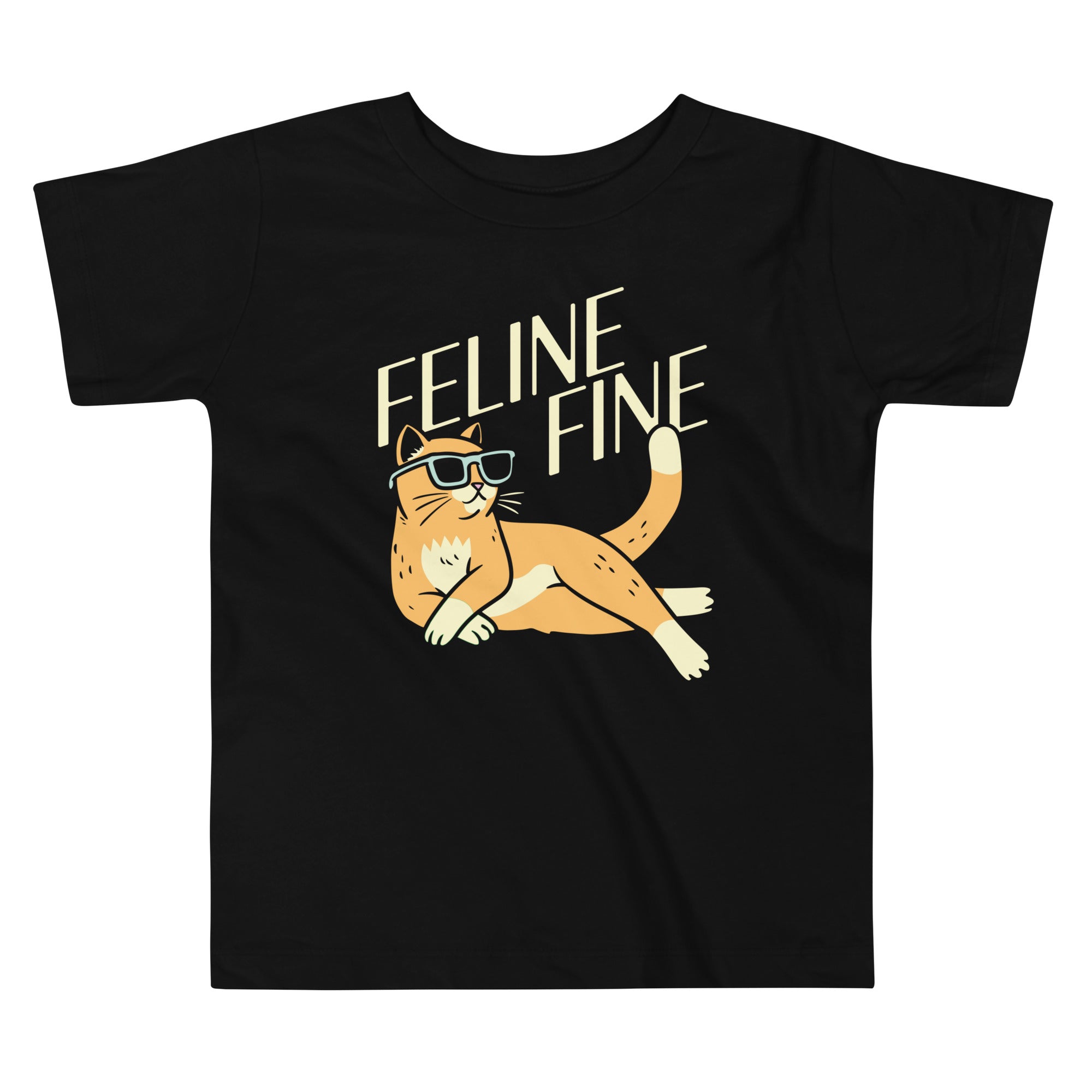 Feline Fine Kid's Toddler Tee Hoodie, Sweatshirt | PureTeeCo.com