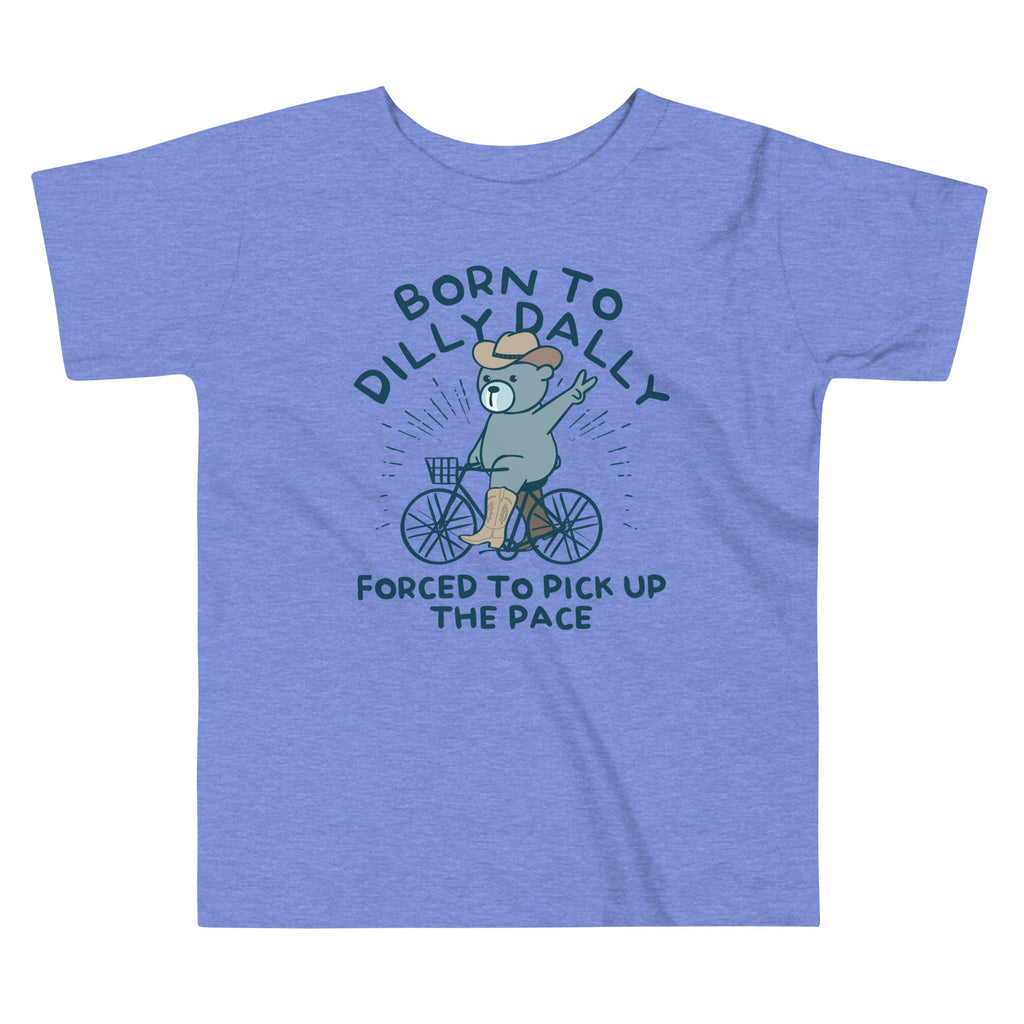 Born To Dilly Dally Forced To Pick Up The Pace Kid's Toddler Tee Hoodie, Sweatshirt | PureTeeCo.com (Image 1)