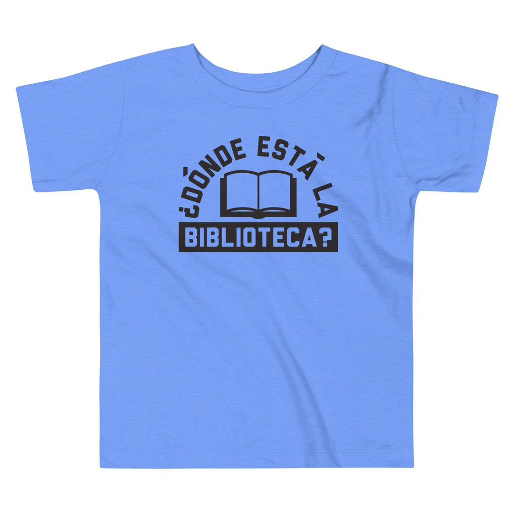 Donde Esta La Biblioteca? Kid's Toddler Tee Hoodie, Sweatshirt | PureTeeCo.com (Image 1)