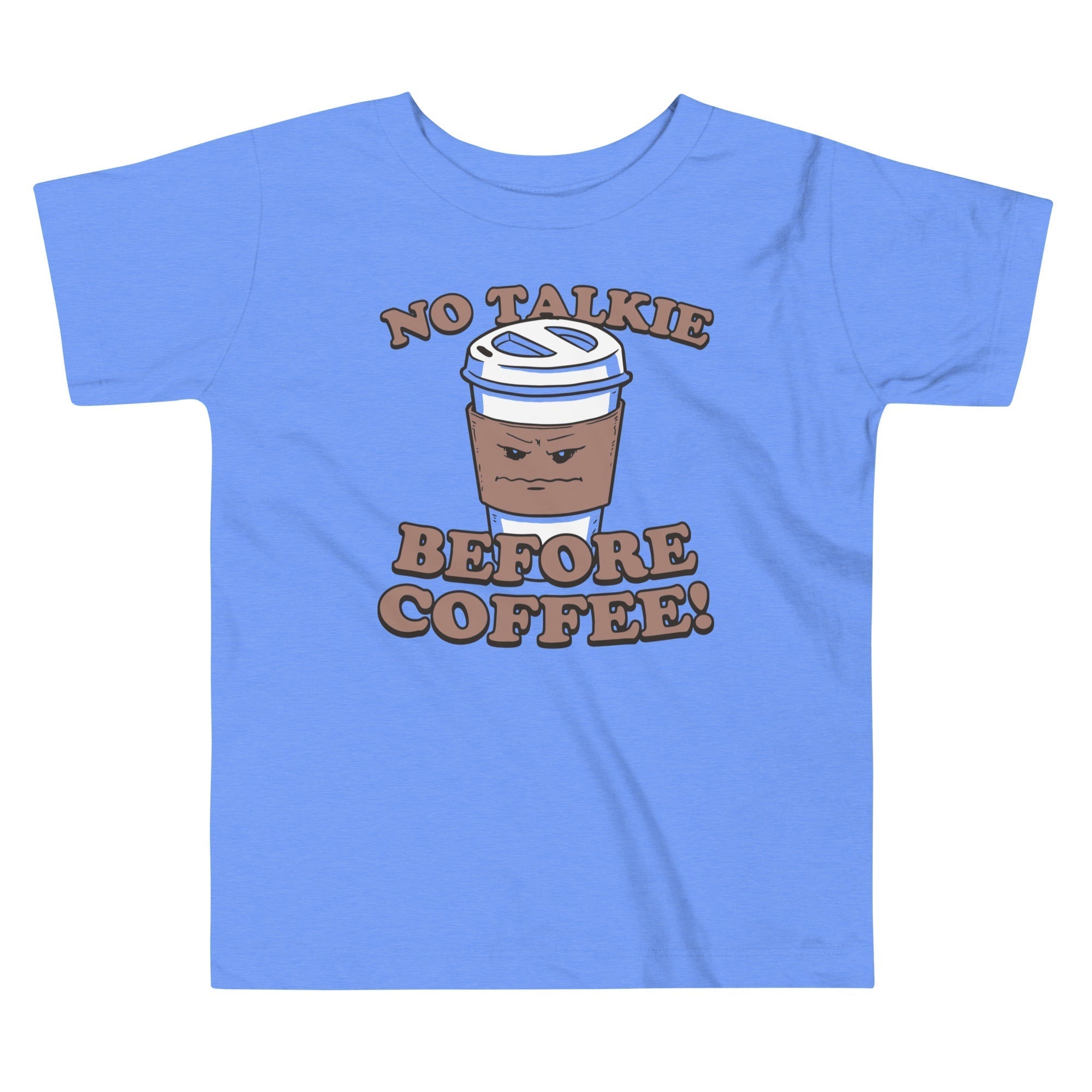 No Talkie Before Coffee! Kid's Toddler Tee Hoodie, Sweatshirt | PureTeeCo.com (Image 1)