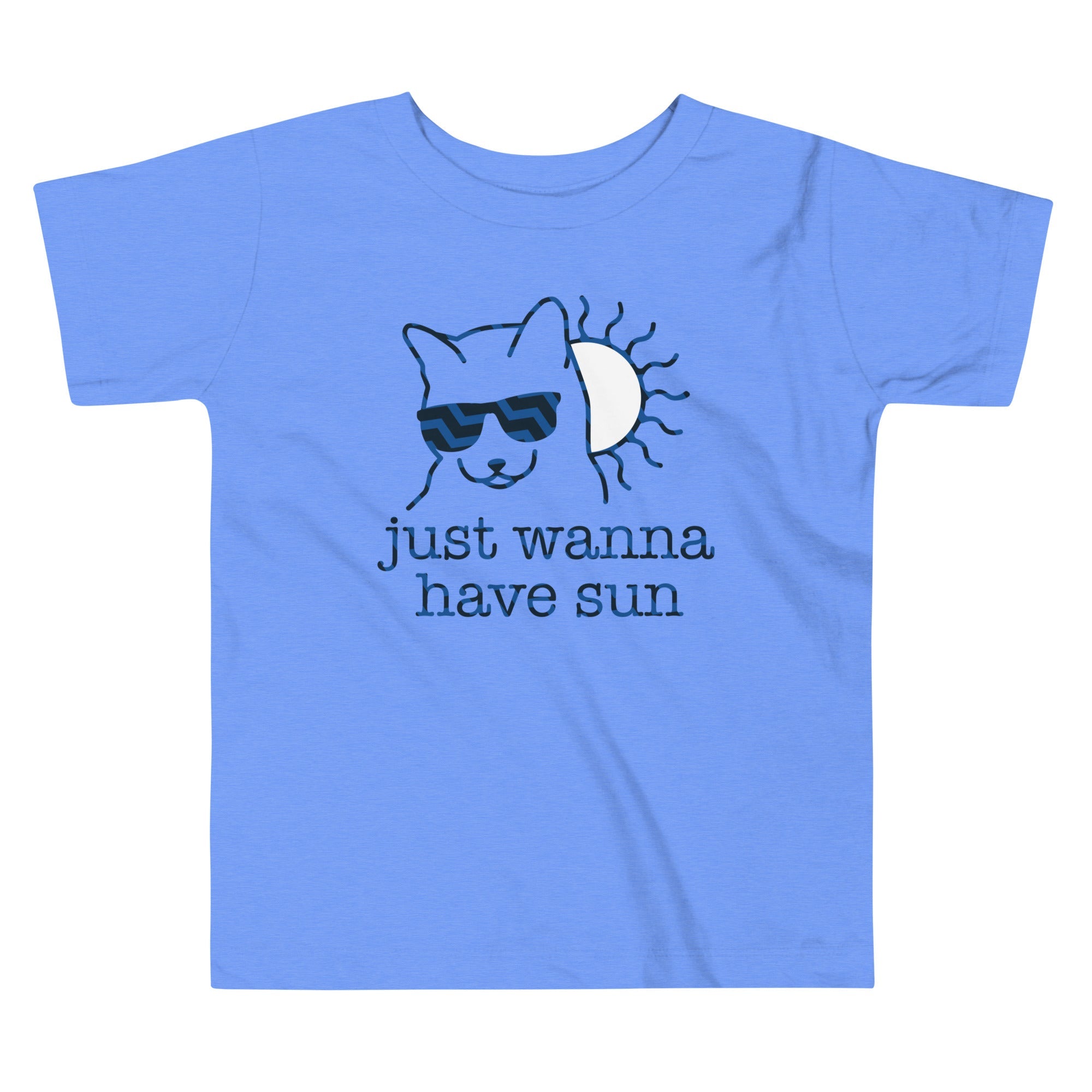 Just Wanna Have Sun Kid's Toddler Tee Hoodie, Sweatshirt | PureTeeCo.com (Image 1)