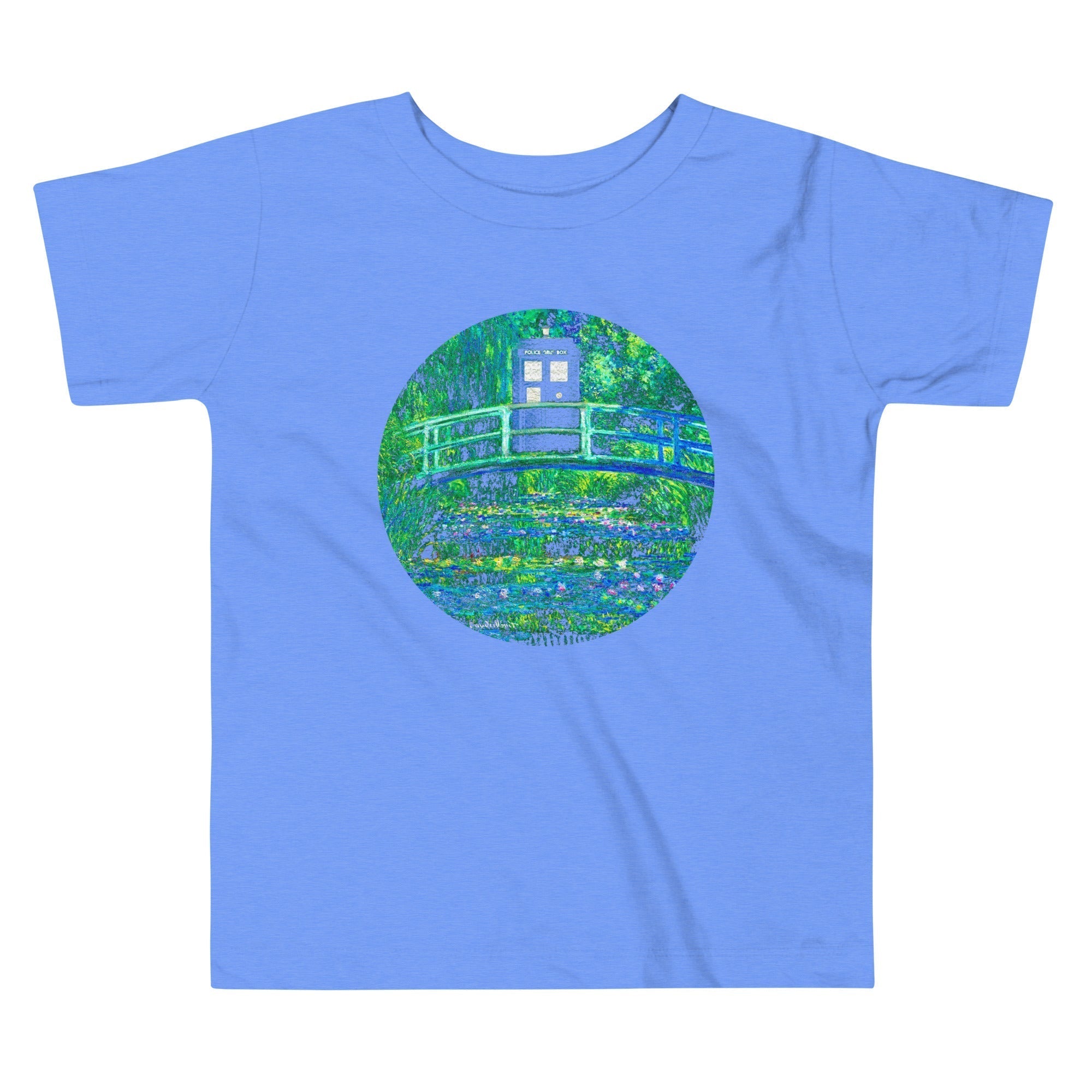 Water Lilies Police Box Kid's Toddler Tee Hoodie, Sweatshirt | PureTeeCo.com (Image 2)