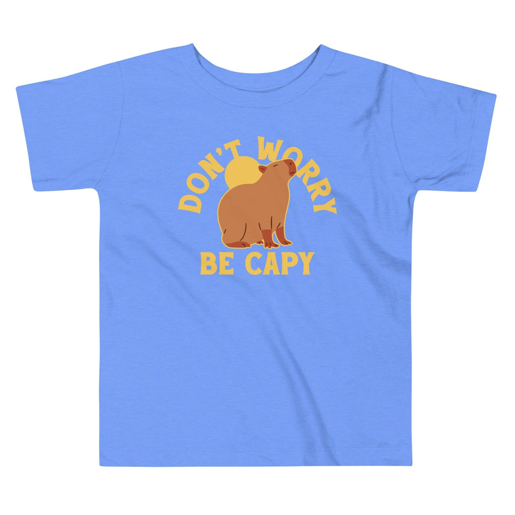 Don't Worry Be Capy Kid's Toddler Tee Hoodie, Sweatshirt | PureTeeCo.com (Image 2)