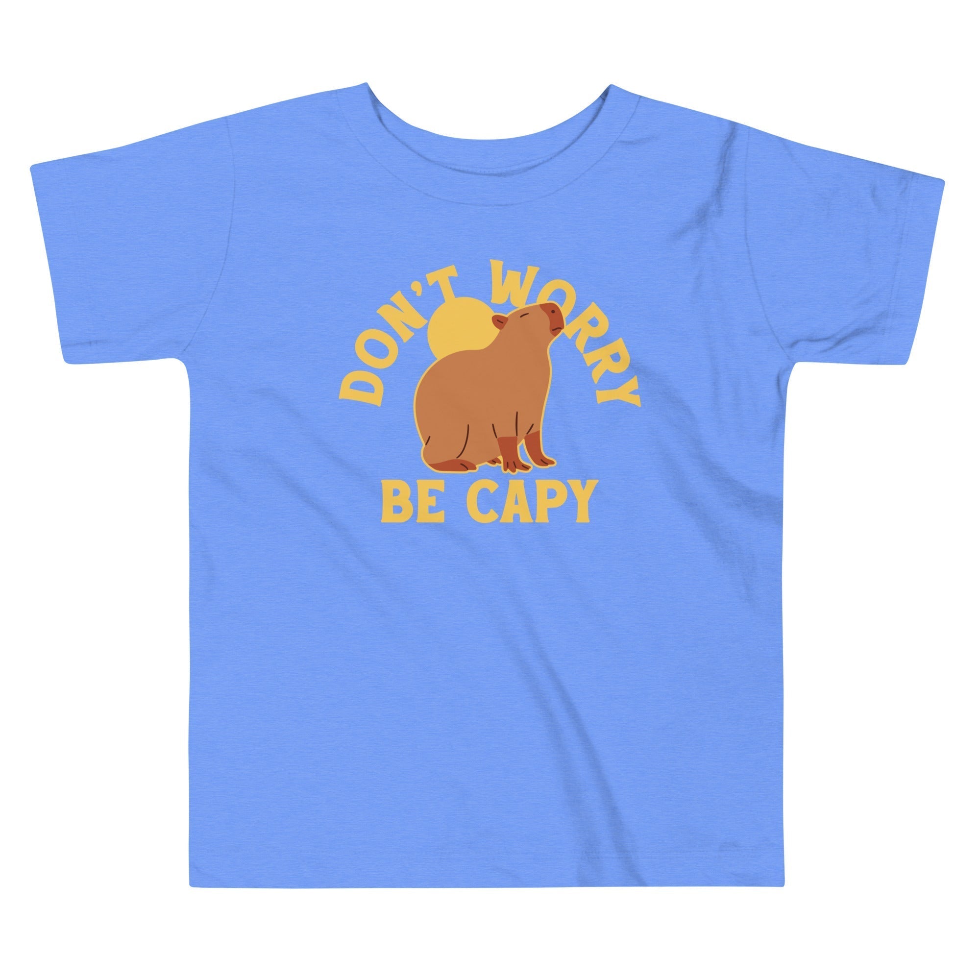Don't Worry Be Capy Kid's Toddler Tee Hoodie, Sweatshirt | PureTeeCo.com (Image 2)