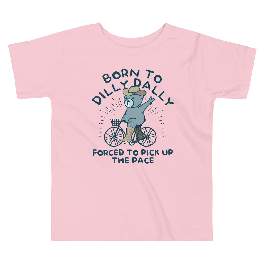 Born To Dilly Dally Forced To Pick Up The Pace Kid's Toddler Tee Hoodie, Sweatshirt | PureTeeCo.com (Image 2)