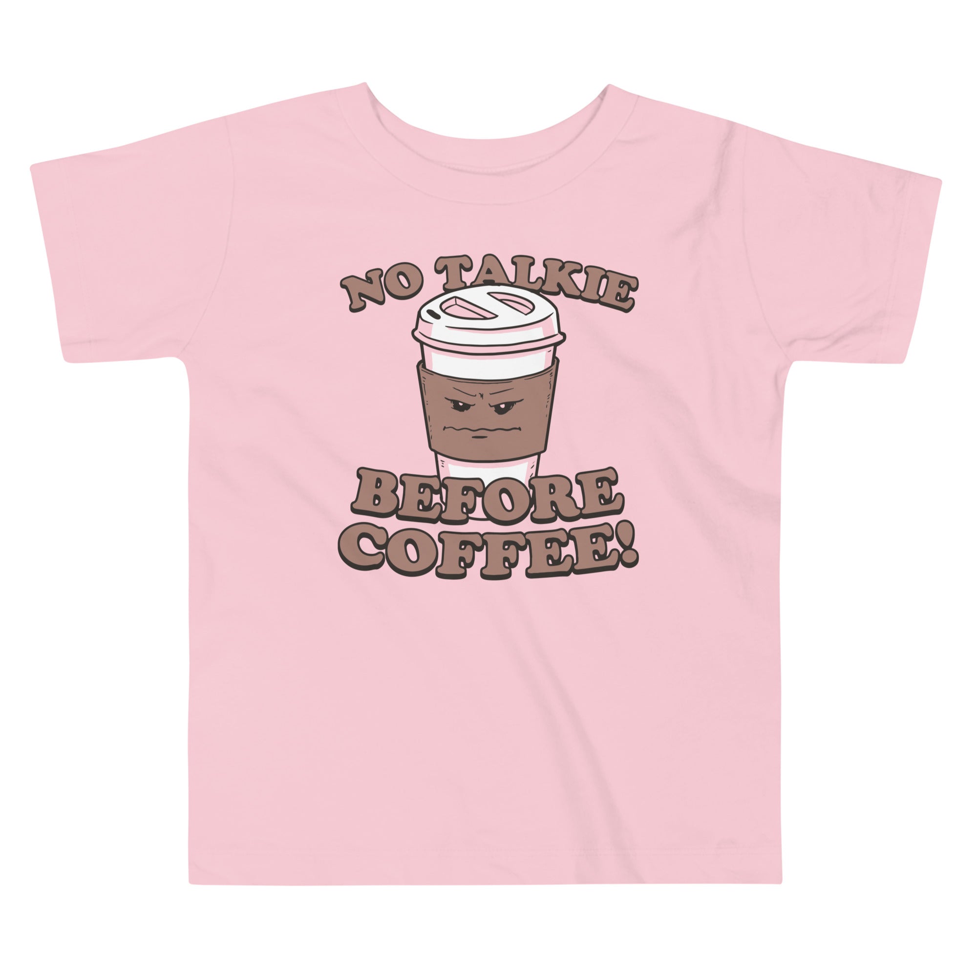 No Talkie Before Coffee! Kid's Toddler Tee Hoodie, Sweatshirt | PureTeeCo.com (Image 2)