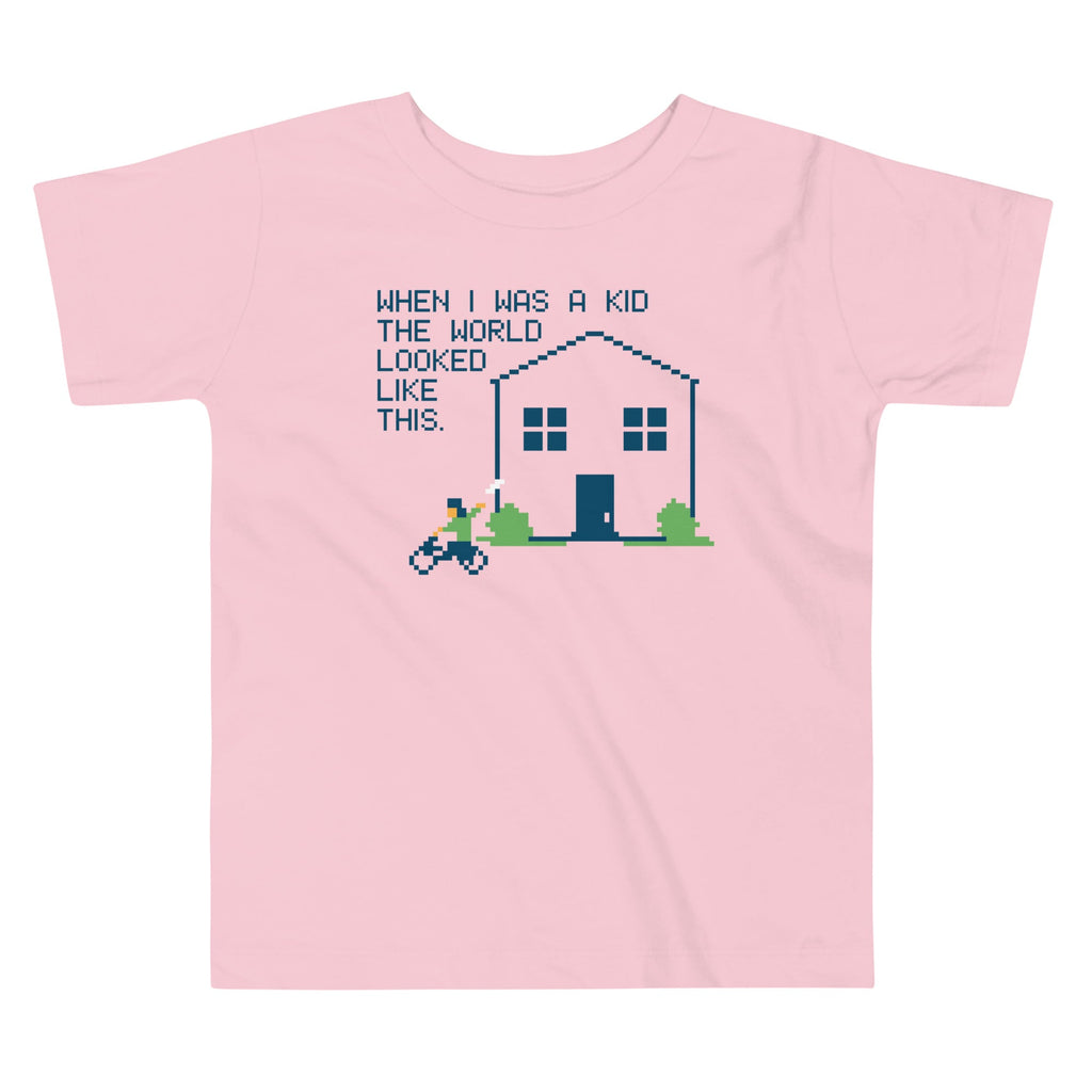 When I Was A Kid The World Kid's Toddler Tee Hoodie, Sweatshirt | PureTeeCo.com (Image 2)