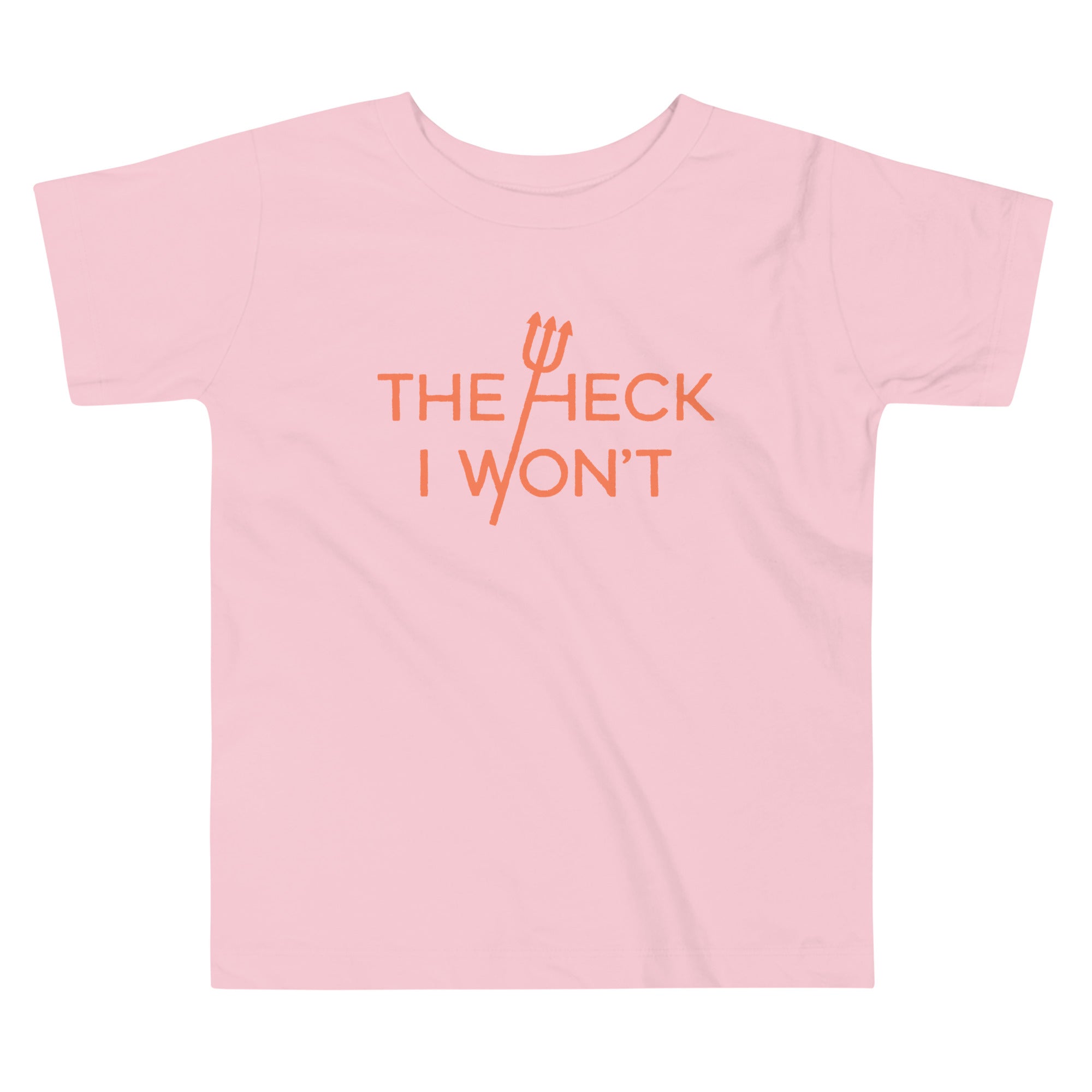The Heck I Won't Kid's Toddler Tee Hoodie, Sweatshirt | PureTeeCo.com (Image 2)