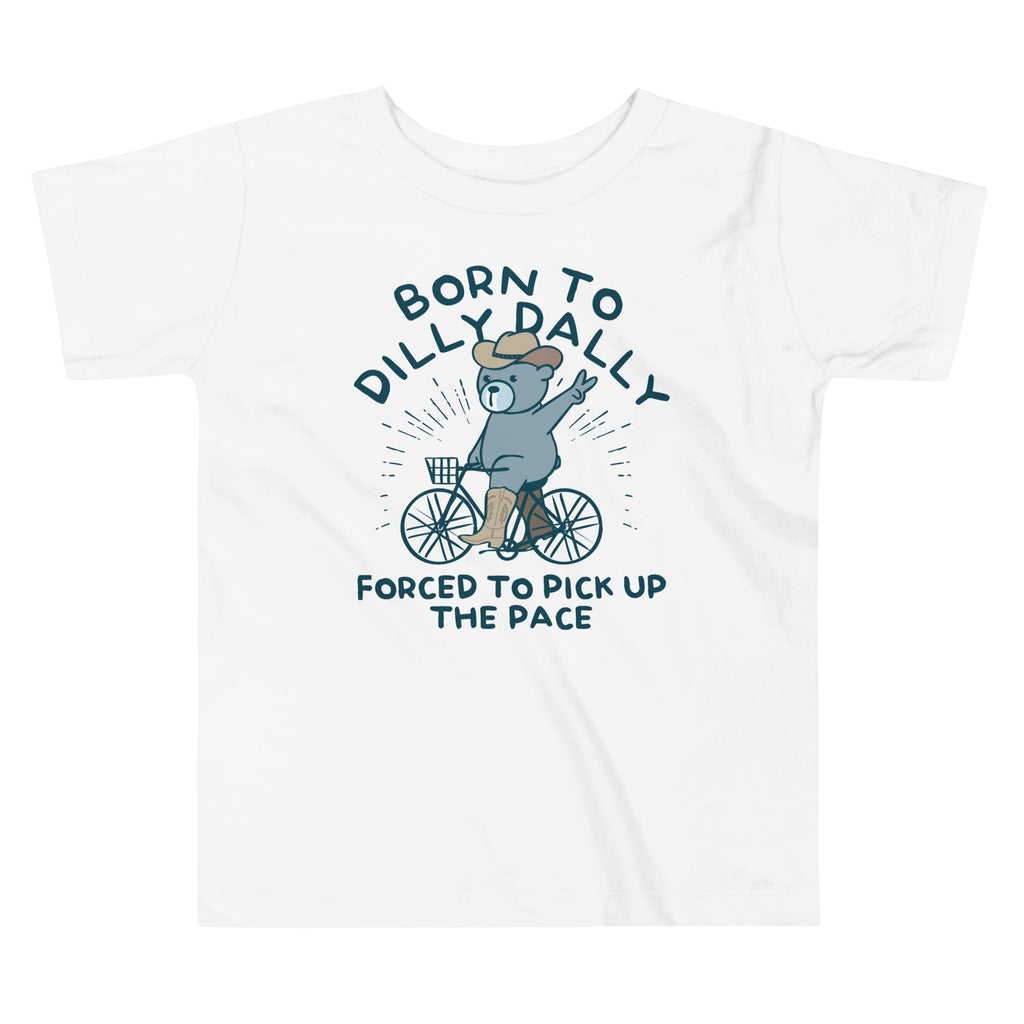 Born To Dilly Dally Forced To Pick Up The Pace Kid's Toddler Tee Hoodie, Sweatshirt | PureTeeCo.com (Image 3)