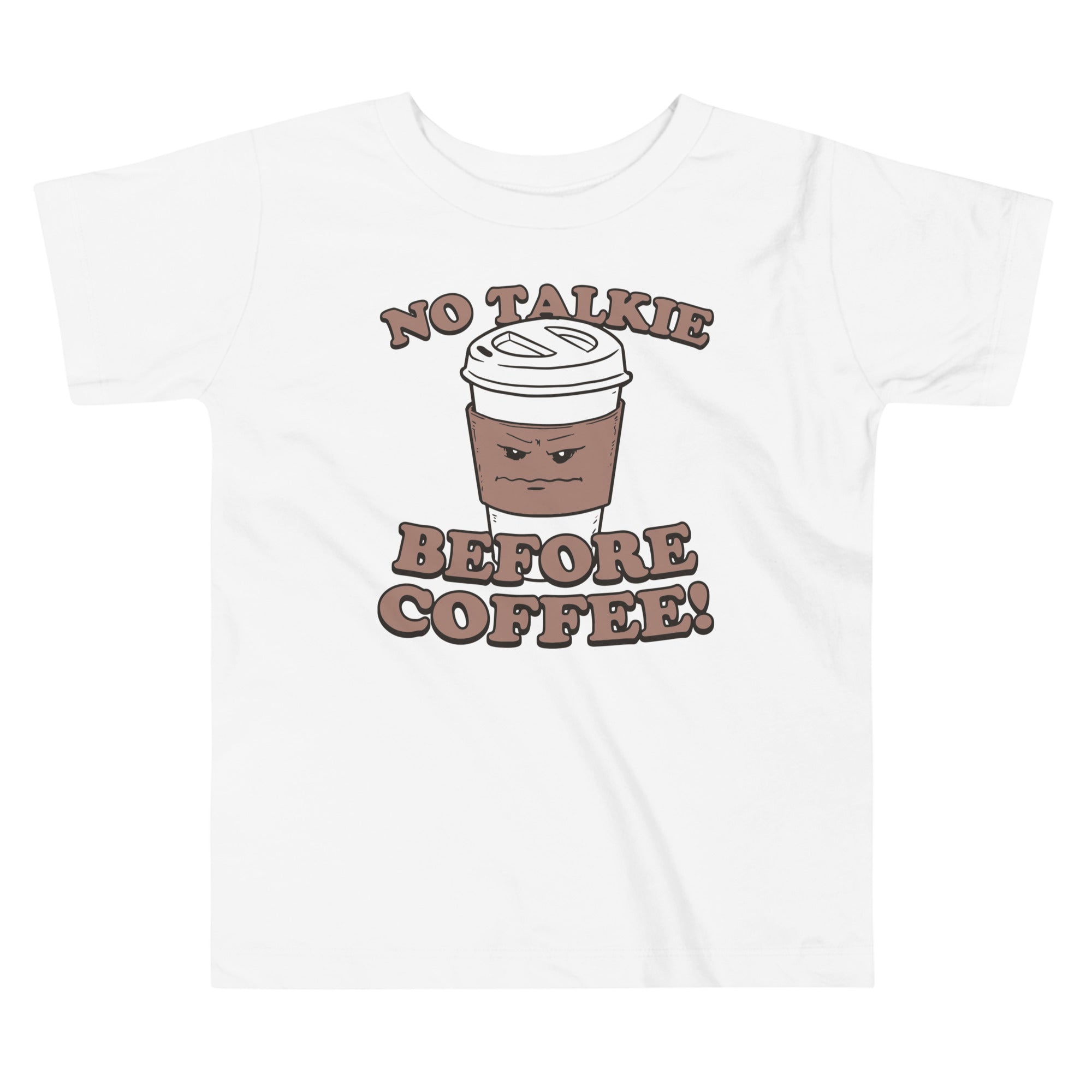 No Talkie Before Coffee! Kid's Toddler Tee Hoodie, Sweatshirt | PureTeeCo.com (Image 3)