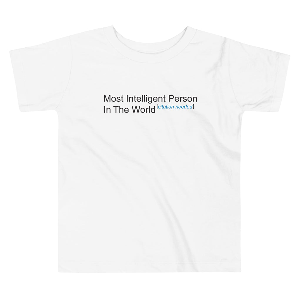 Most Intelligent Person in the World Citation Needed Kid's Toddler Tee Hoodie, Sweatshirt | PureTeeCo.com (Image 2)