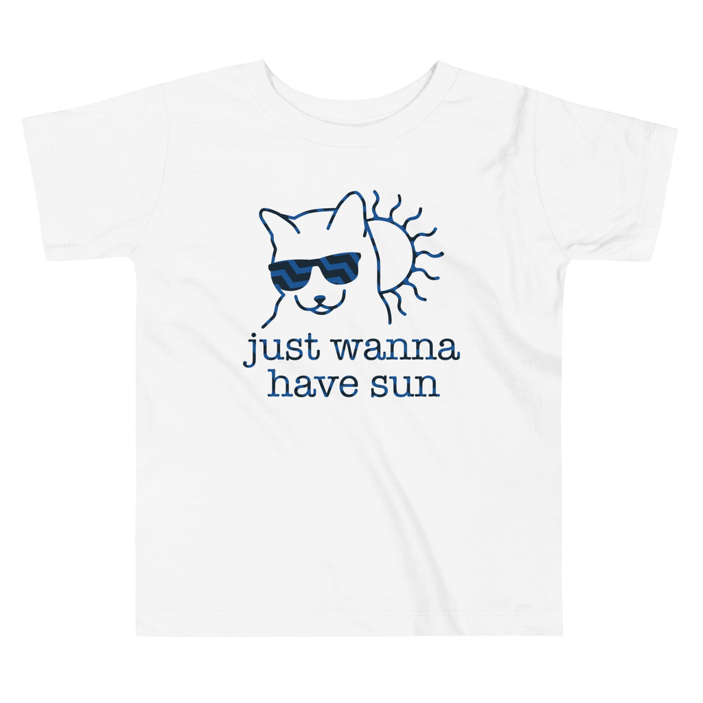 Just Wanna Have Sun Kid's Toddler Tee Hoodie, Sweatshirt | PureTeeCo.com (Image 3)