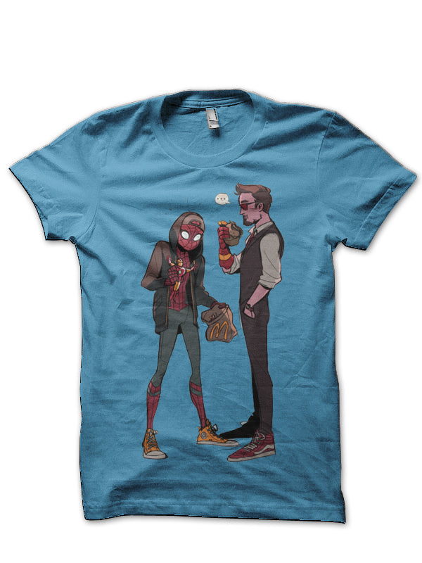 Tony And Peter Light Blue T-Shirt Hoodie, Sweatshirt | PureTeeCo.com