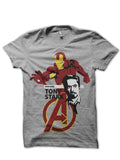 Tony Stark Grey Tee Hoodie, Sweatshirt | PureTeeCo.com