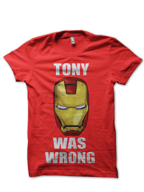 Tony Was Wrong Red Tee Hoodie, Sweatshirt | PureTeeCo.com