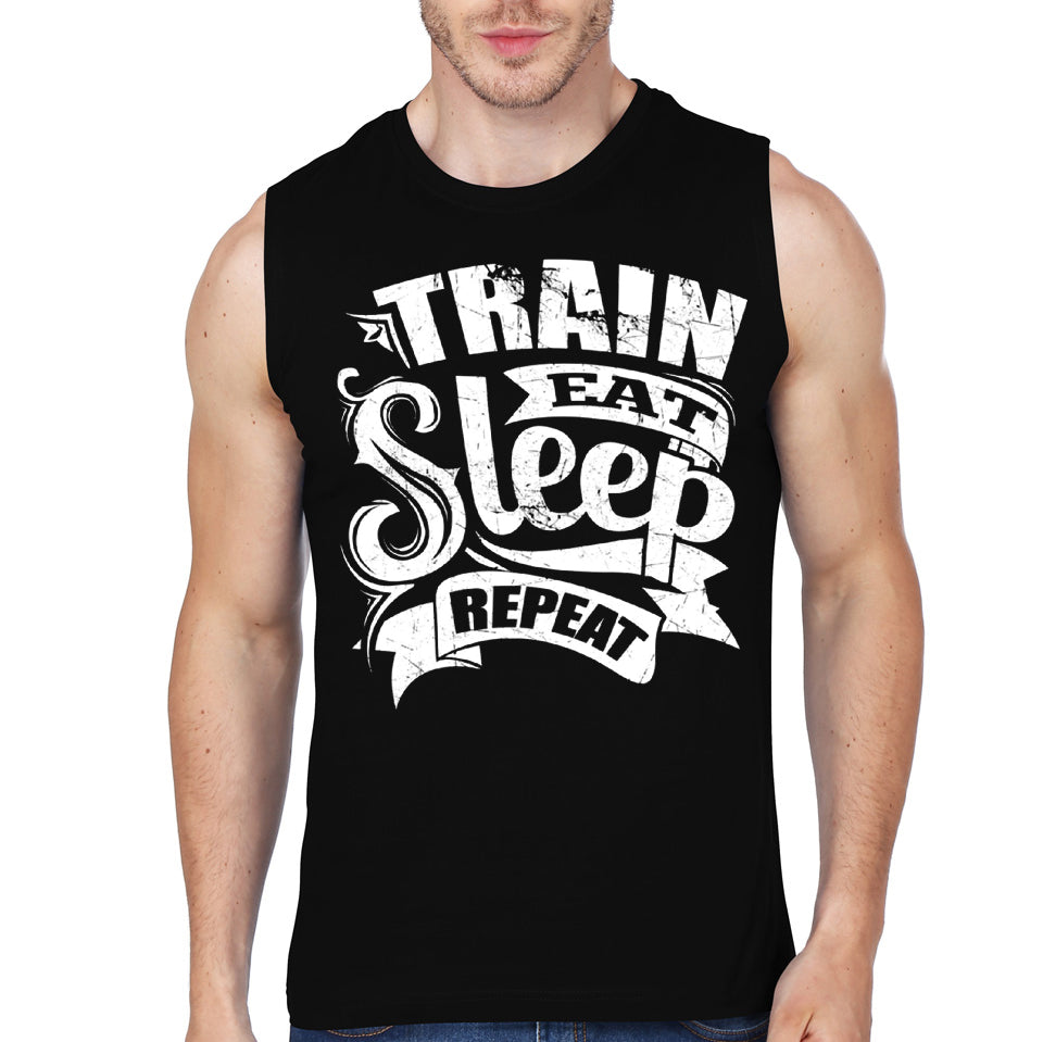 Train Eat Black Vest T-Shirts, Hoodie, Sweatshirt | PureTeeCo.com