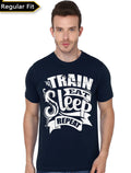 Train Eat Sleep Dark Blue Tee Hoodie, Sweatshirt | PureTeeCo.com