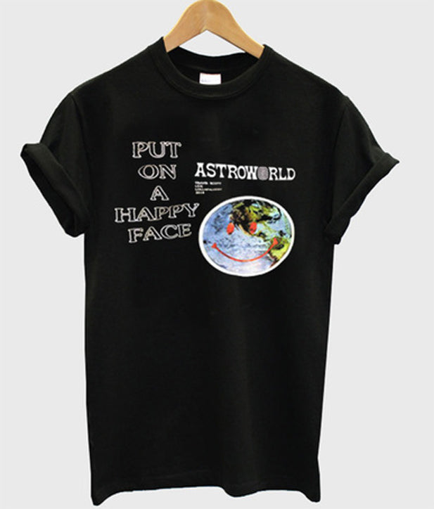 travis scott astroworld put on a happy face t-shirt Hoodie, Sweatshirt | PureTeeCo.com