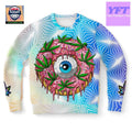 Trippy Donut Holographic Psychedelic 3d Ugly Christmas Sweater