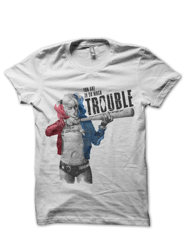 Trouble White Tee Style001 Hoodie, Sweatshirt | PureTeeCo.com