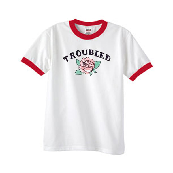 troubled ringer tshirt Hoodie, Sweatshirt | PureTeeCo.com
