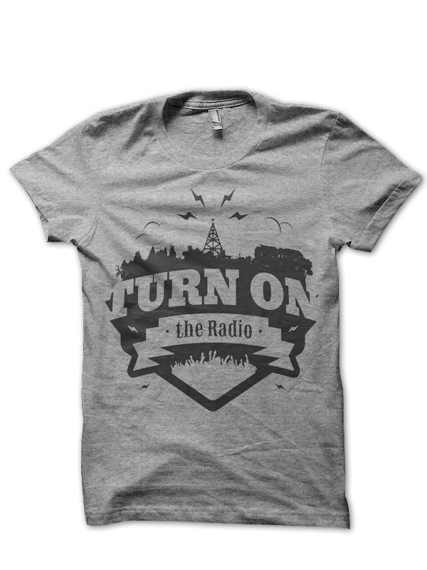 Turn On Radio Grey Tee Hoodie, Sweatshirt | PureTeeCo.com
