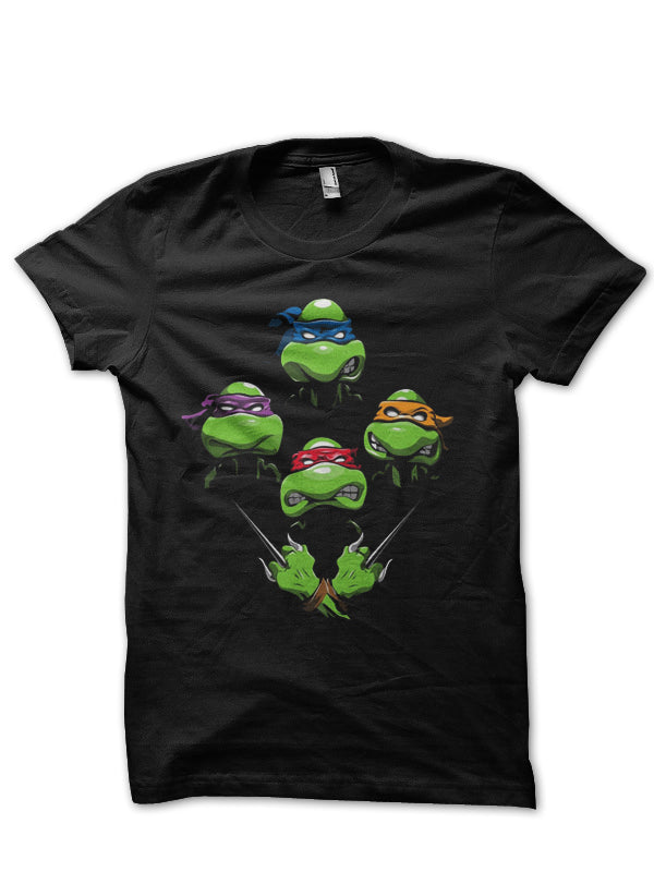 Turtle Rhapsody Black Half Sleeve T-Shirt Hoodie, Sweatshirt | PureTeeCo.com