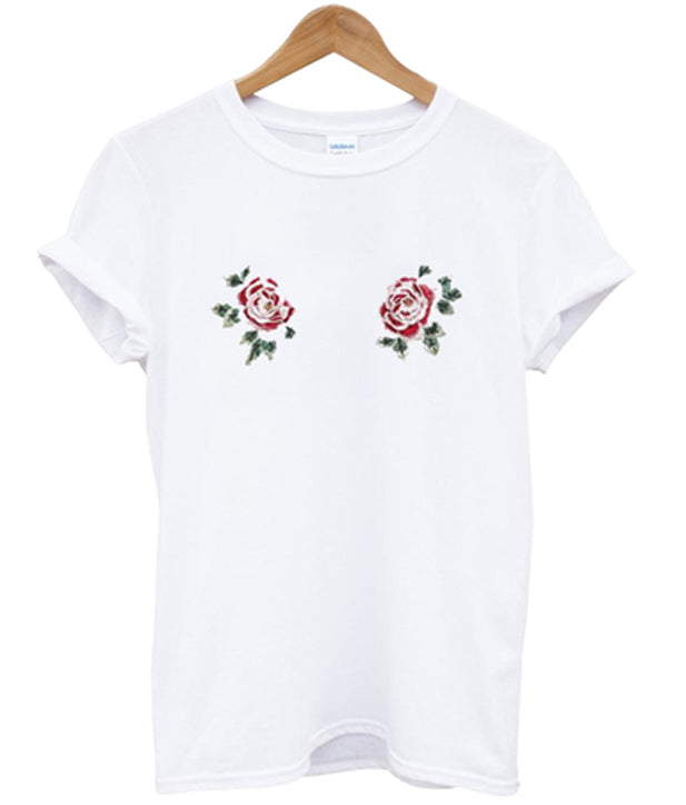 two flower t-shirt Hoodie, Sweatshirt | PureTeeCo.com