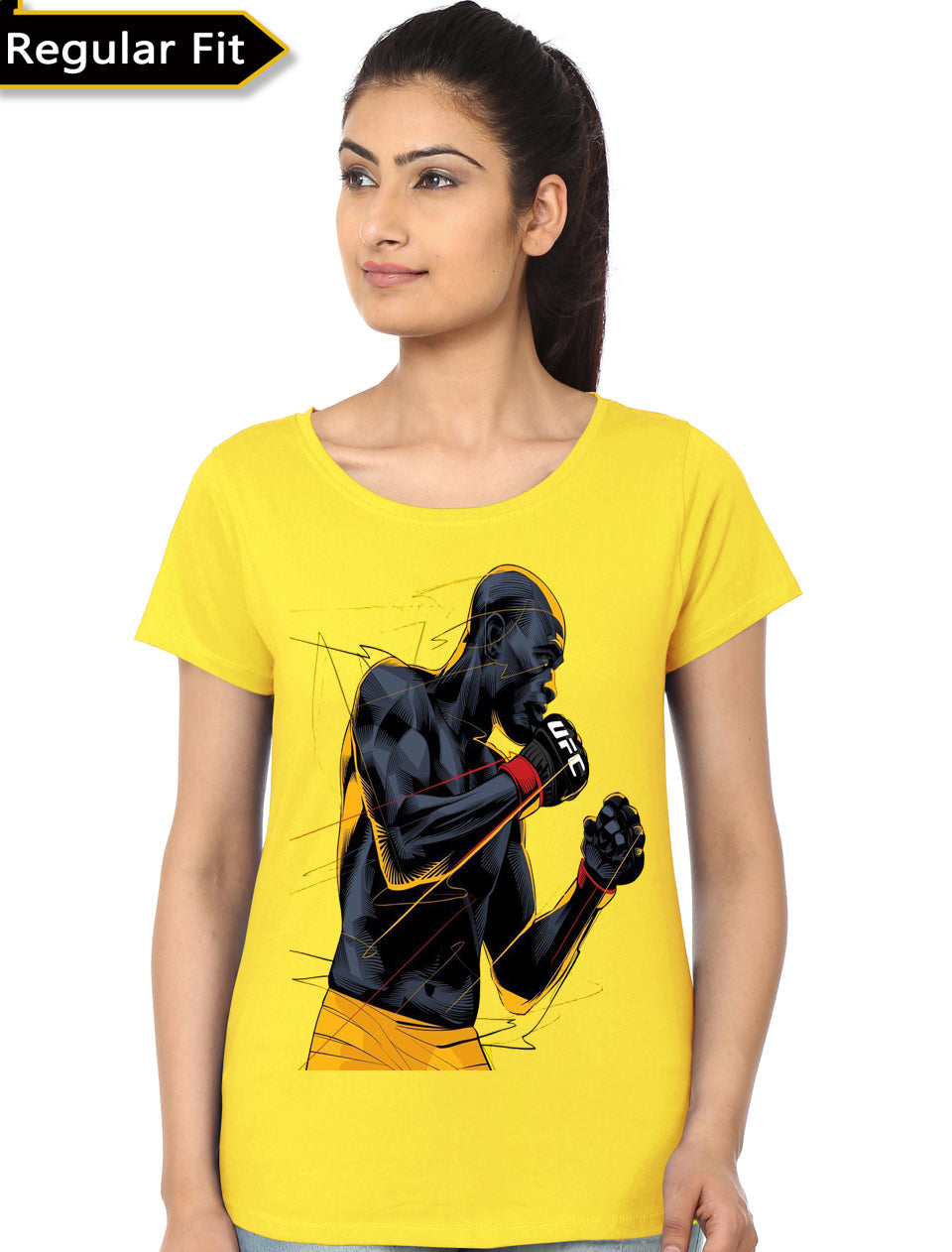 Ufc Yellow Girls T-Shirt Hoodie, Sweatshirt | PureTeeCo.com