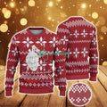 Ugly Christmas Sweater With Geometric Snowflake Pattern Featuring Nurse Heart Anatomy