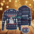 Ugly Christmas Sweater With Snowflake And Snowman Pattern Featuring Nurse Santa Holiday