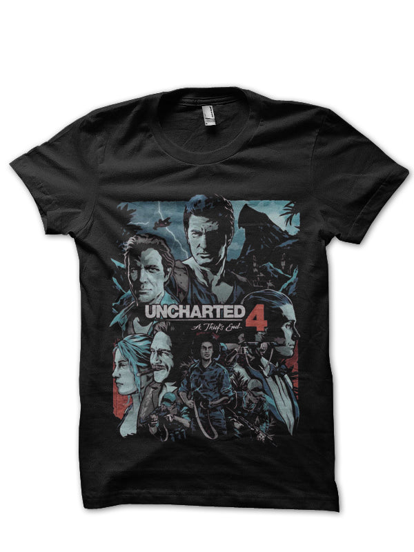 Uncharted 4 Black Tee Hoodie, Sweatshirt | PureTeeCo.com