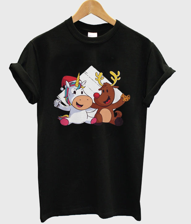 unicorn and reindeer christmas t-shirt Hoodie, Sweatshirt | PureTeeCo.com