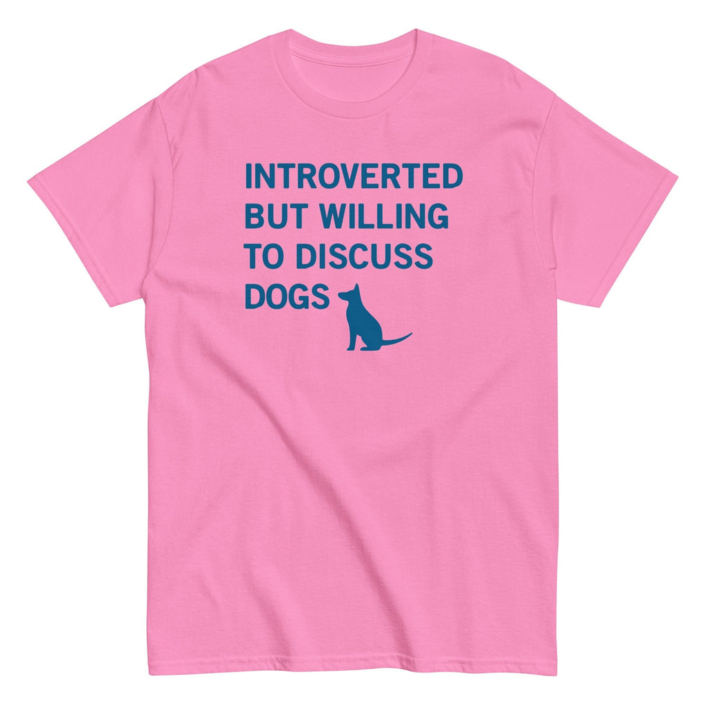 Introverted But Willing To Discuss Dogs Men's Classic Tee Hoodie, Sweatshirt | PureTeeCo.com (Image 5)