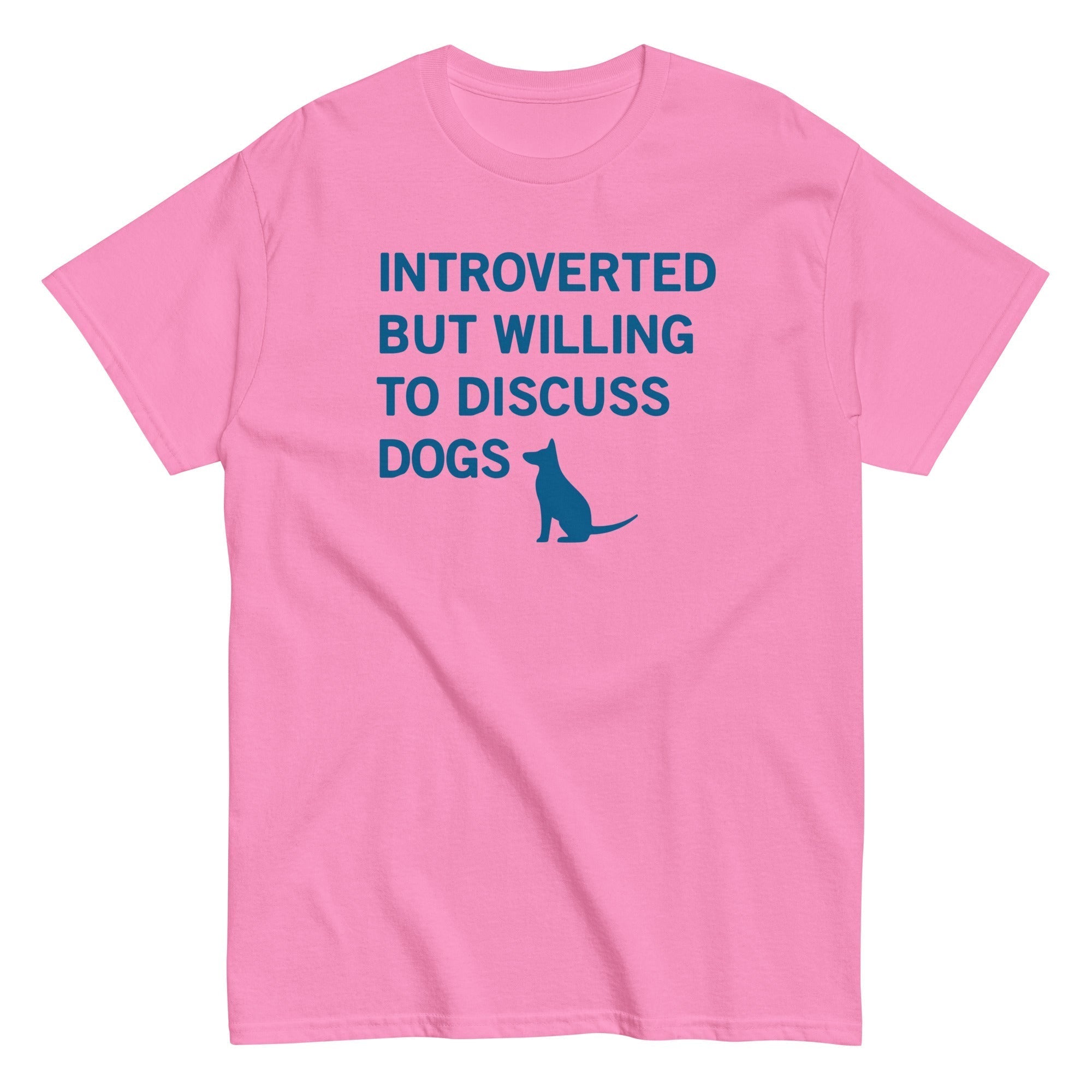 Introverted But Willing To Discuss Dogs Men's Classic Tee Hoodie, Sweatshirt | PureTeeCo.com (Image 5)