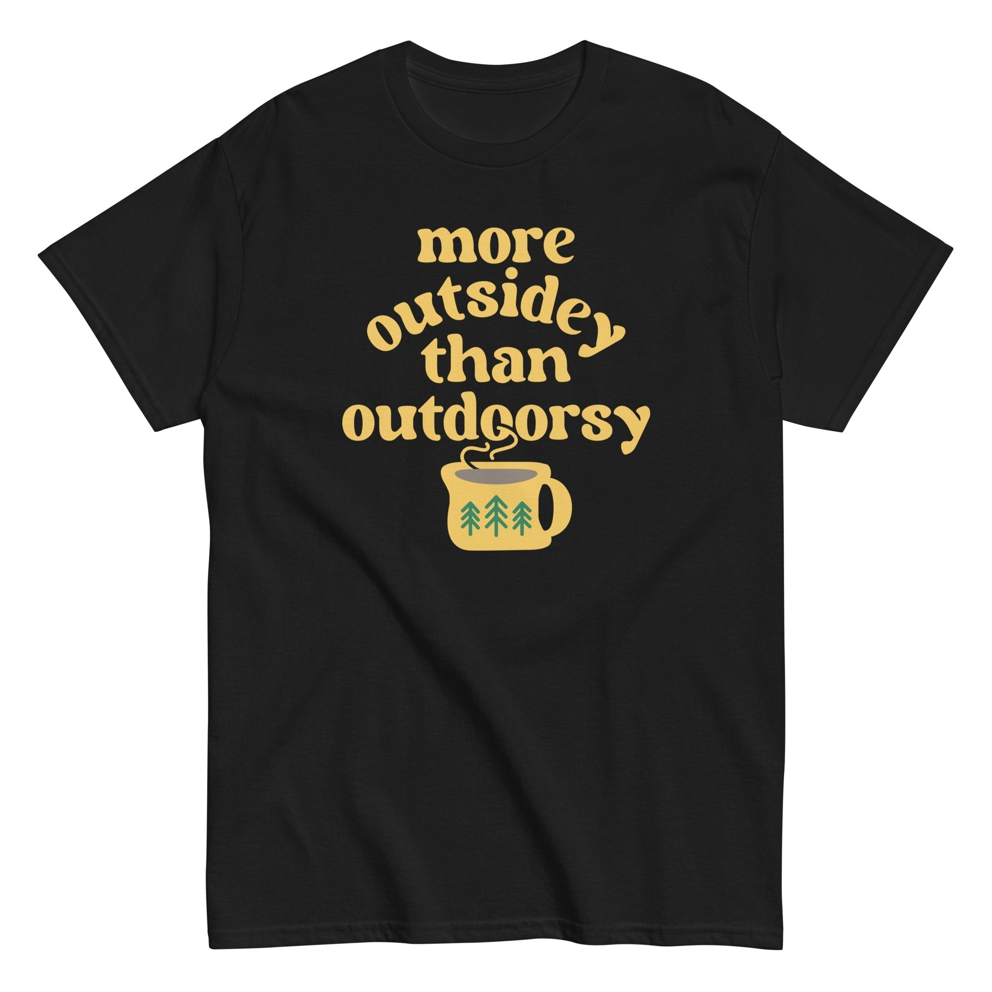 More Outsidey Than Outdoorsy Men's Classic Tee Hoodie, Sweatshirt | PureTeeCo.com (Image 2)