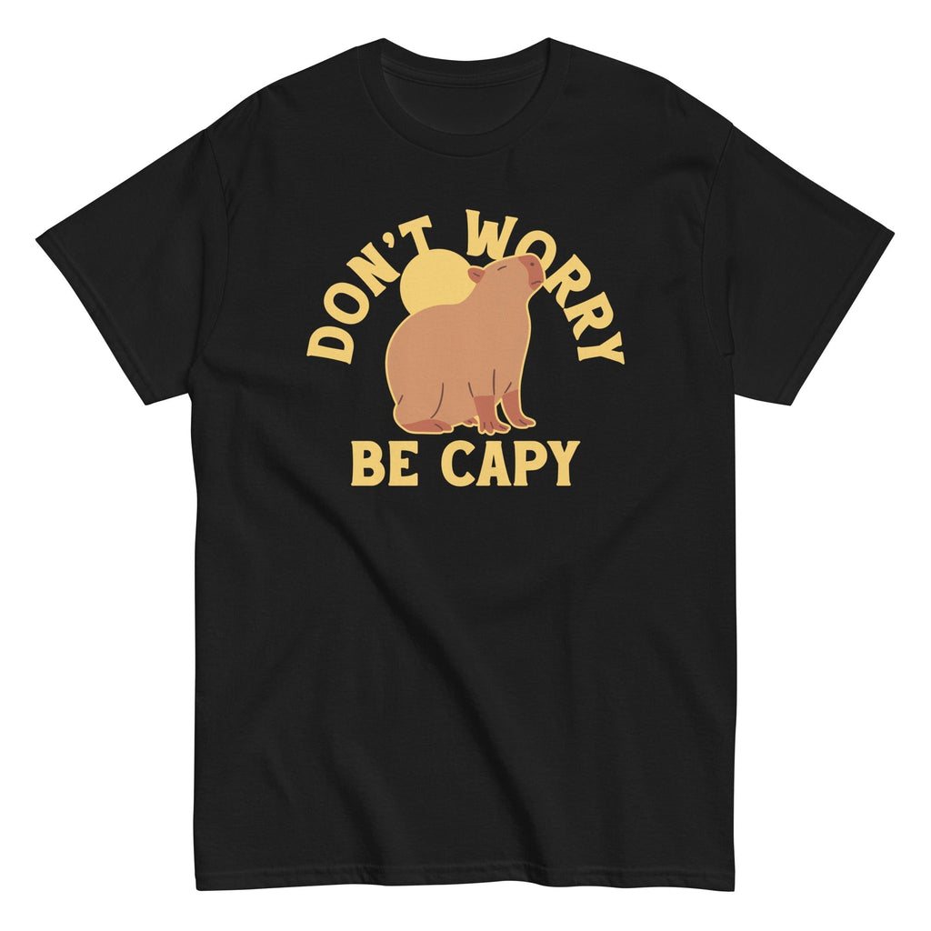 Don't Worry Be Capy Men's Classic Tee Hoodie, Sweatshirt | PureTeeCo.com (Image 2)