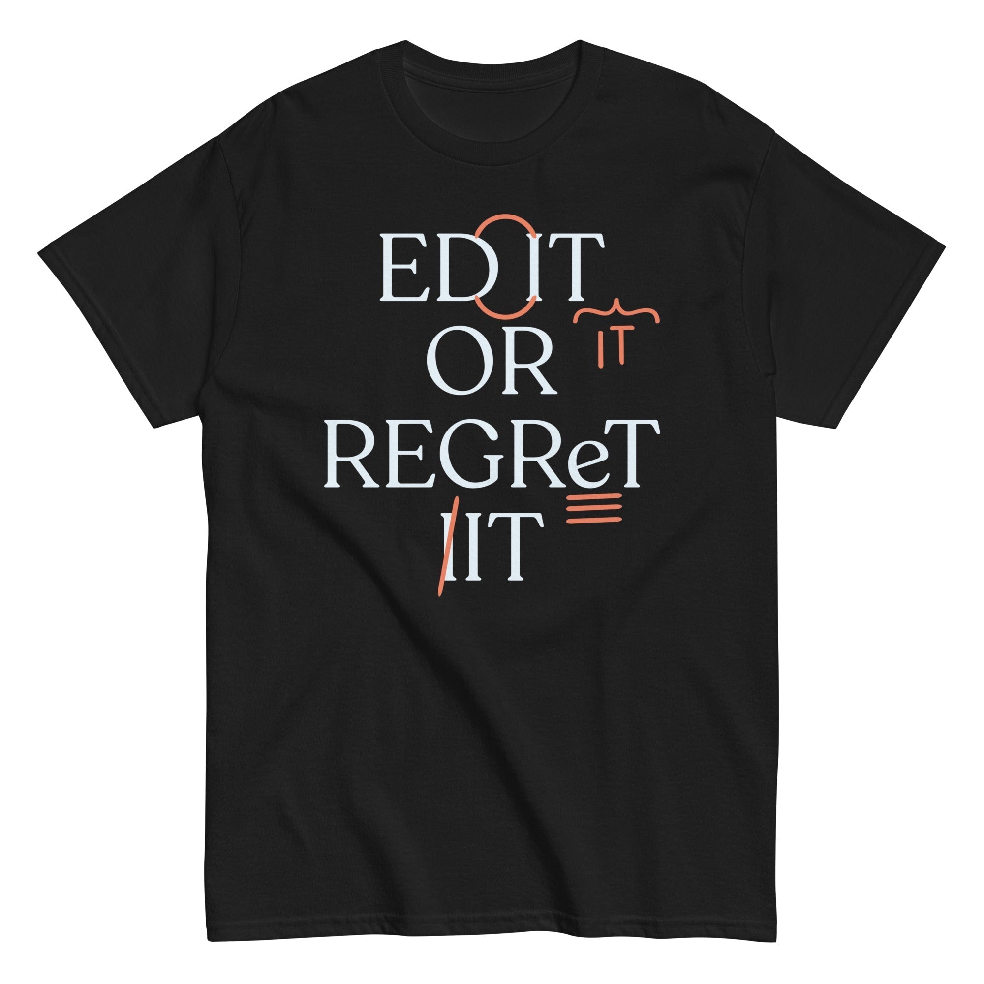 Edit Or Regret It Men's Classic Tee Hoodie, Sweatshirt | PureTeeCo.com (Image 2)