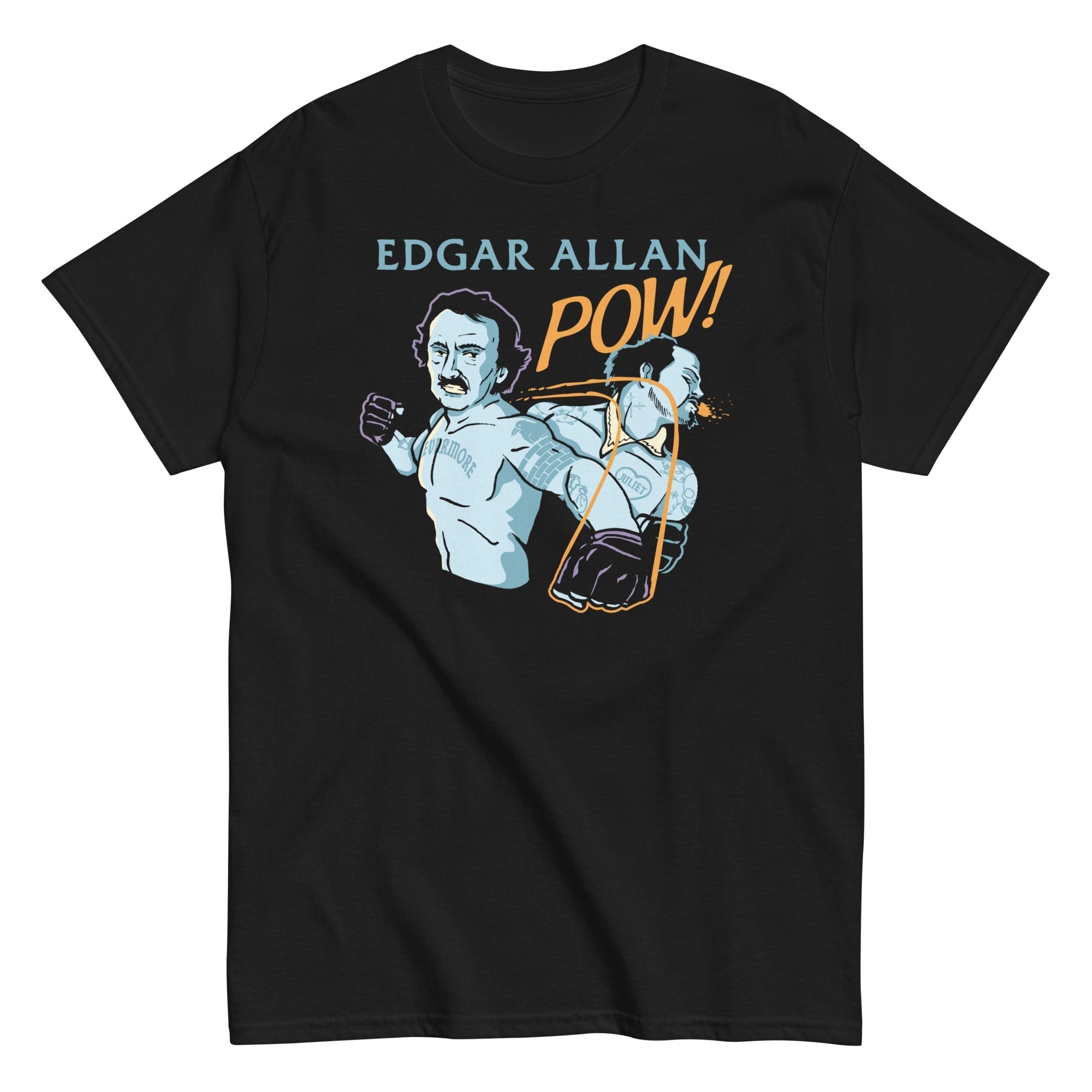 Edgar Allan Pow! Men's Classic Tee Hoodie, Sweatshirt | PureTeeCo.com (Image 3)