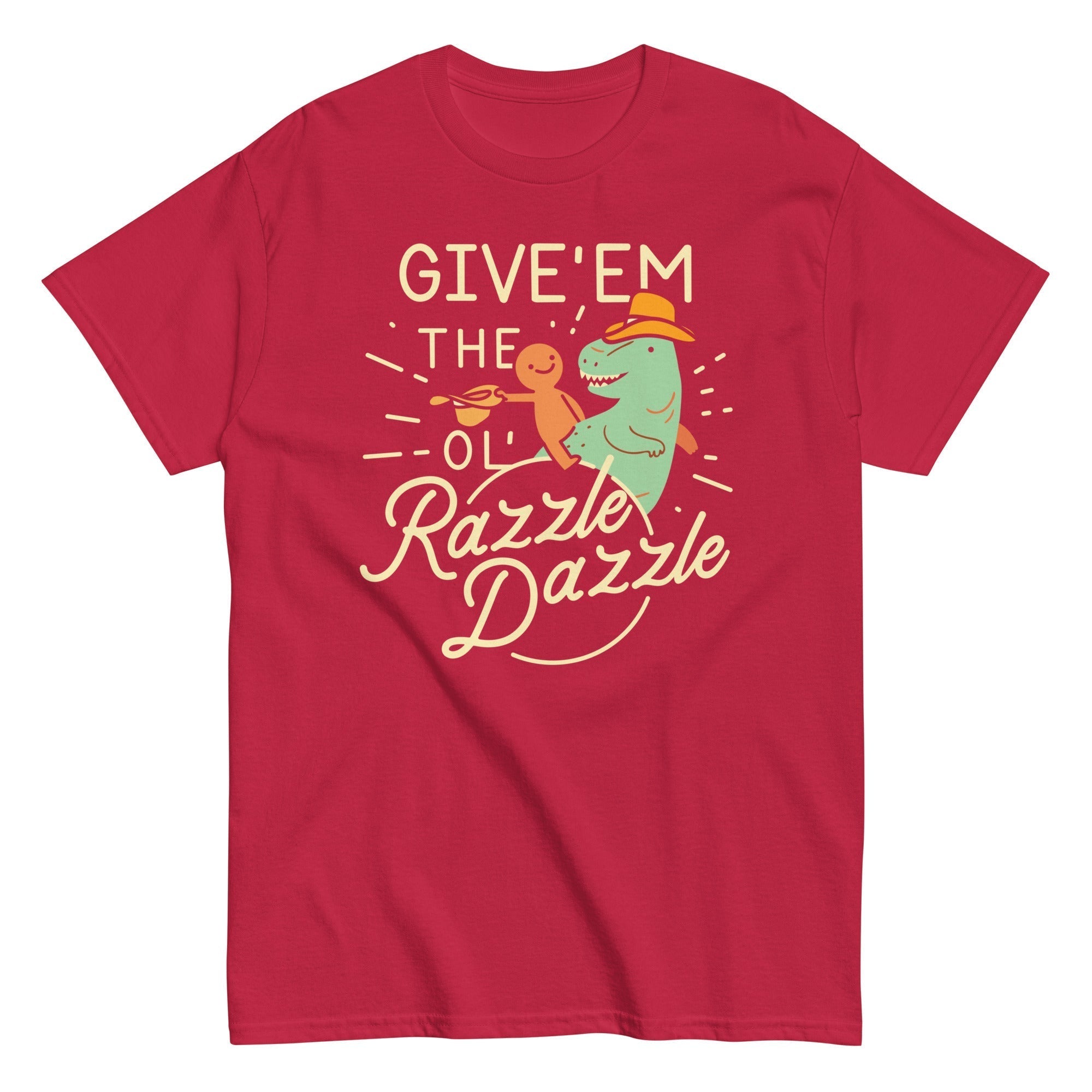 Give'em The Ol' Razzle Dazzle Men's Classic Tee Hoodie, Sweatshirt | PureTeeCo.com (Image 4)