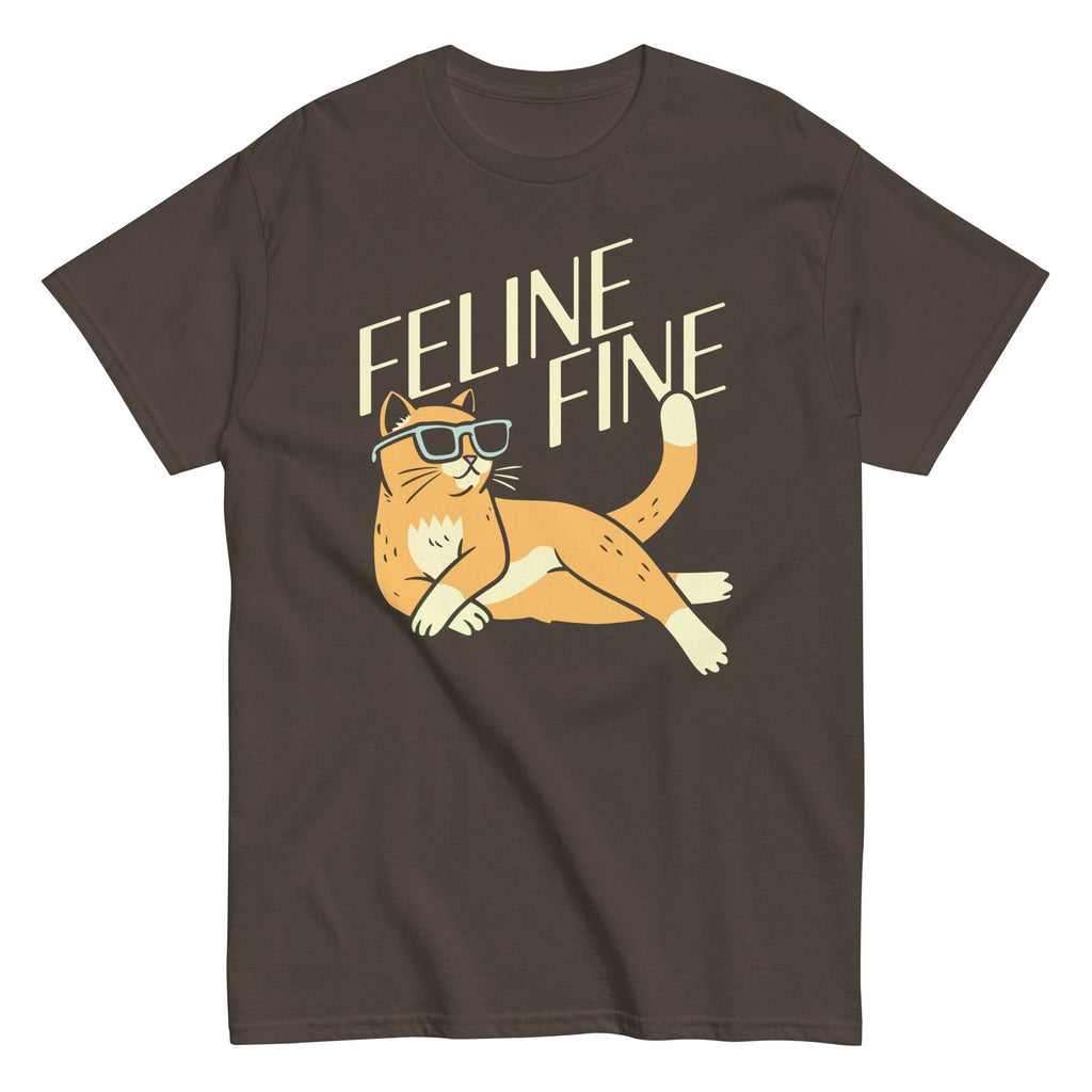Feline Fine Men's Classic Tee Hoodie, Sweatshirt | PureTeeCo.com (Image 5)